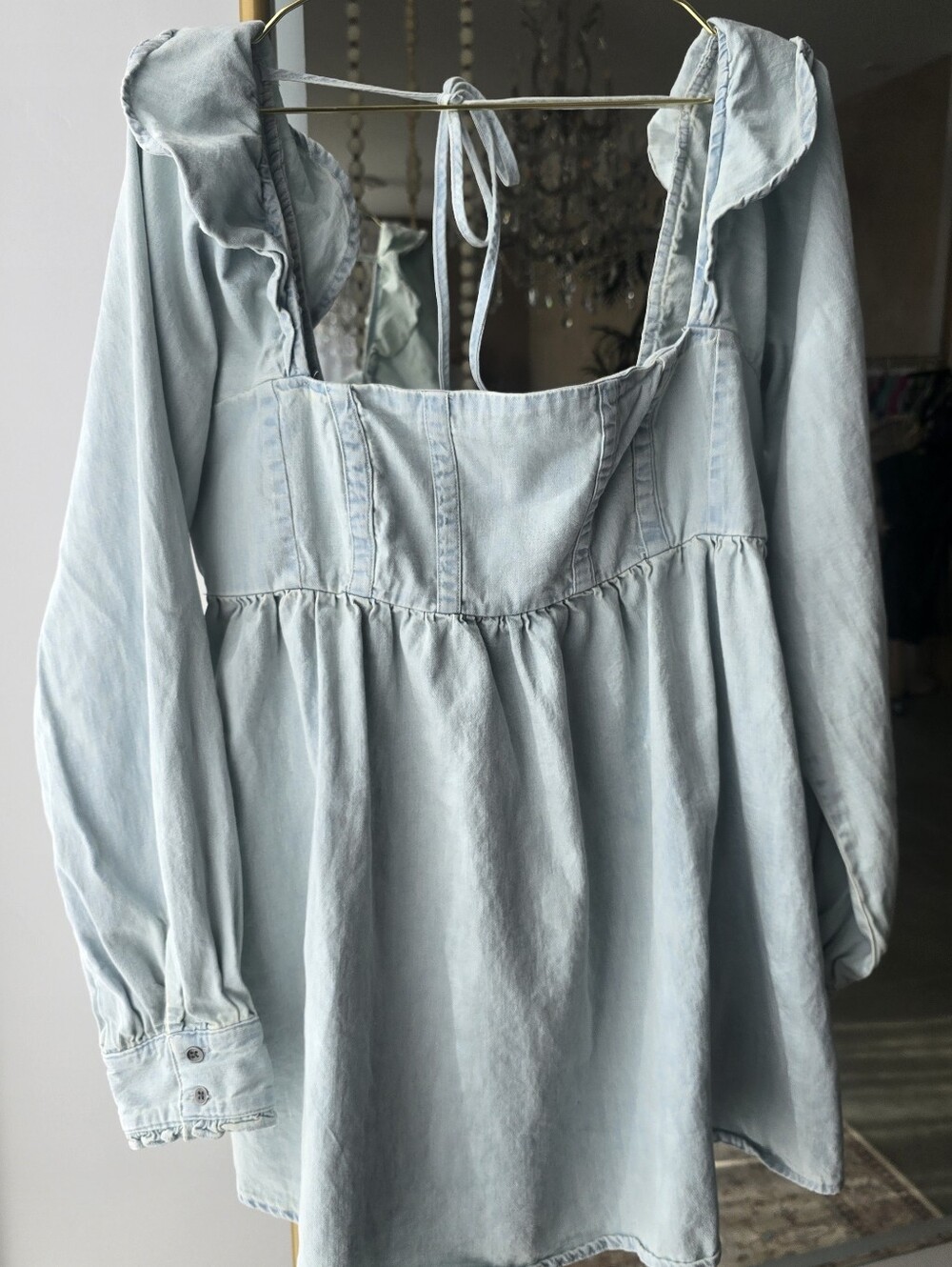 About You Denim Babydoll Tunic- Free People